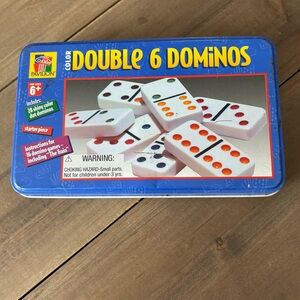 Pavilion Color Double 6 Dominos  Game Set of 28 6 Years+  Collector Tin Box READ